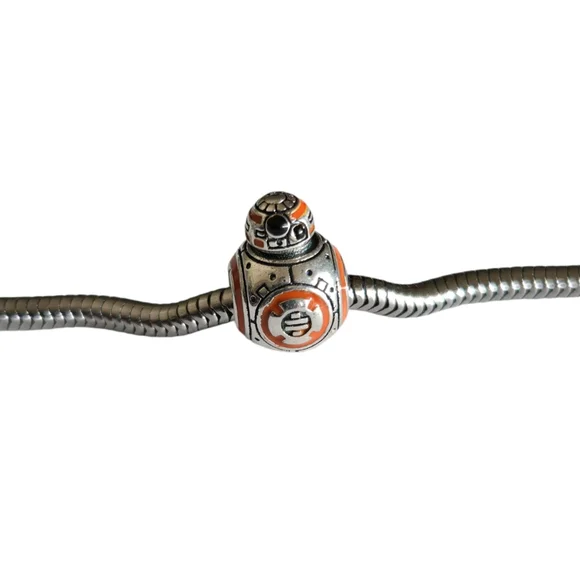 Sterling Silver 925 Star Wars BB-8 Robot Bracelet Charm - Picture 4 of 6